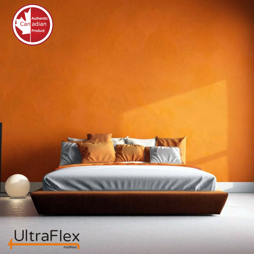 UltraFlex ASPIRE- Supportive Comfort Foam Mattress for Pressure Relief, Cool Sleep, Medium Firm Mattress,With Premium Cool Gel Memory Foam (Made in Canada) With WaterProof Mattress Protector