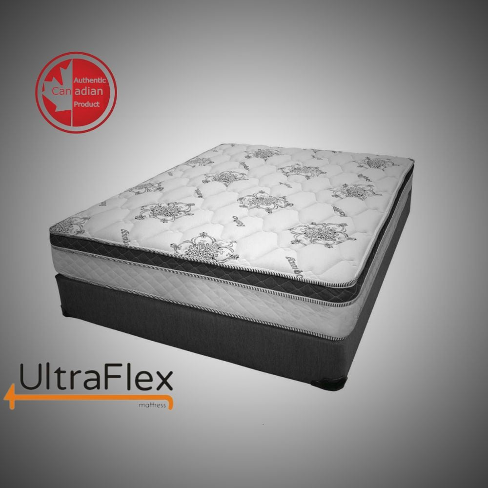 UltraFlex TRINITY 12" Orthopedic Eurotop Hybrid Pocket Coil Gel Infused Premium Foam, Medium Plush Eco-friendly Mattress (Made in Canada)