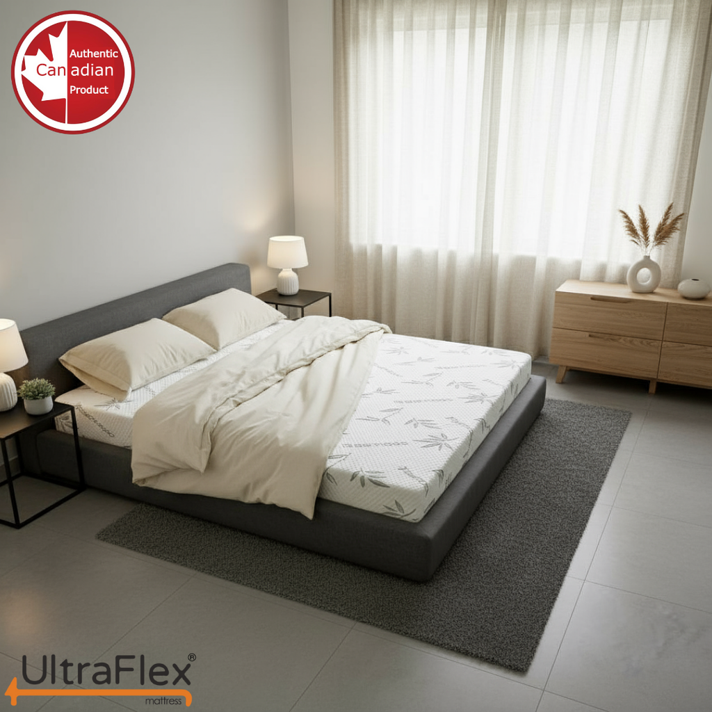 UltraFlex® Supreme – Canadian Made Reversible Medium Comfort Foam Mattress – Dual-Sided Support, Cooling Gel Infused High-Density Foam, Bamboo Cover, CertiPUR-US® Certified | Twin–Queen | 4.5"–10.5"