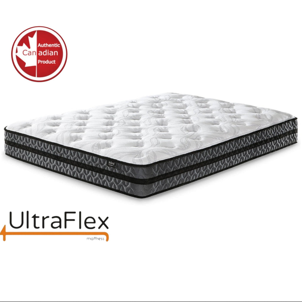 UltraFlex JOY -Orthopedic, Coiled Innerspring Comfort layer Foam Encased, Eco-friendly Hybrid Mattress (Made in Canada)
